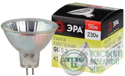 Лампа галогенная GU5.3-JCDR (MR16) -50W-230V-Cl ЭРА C0027365