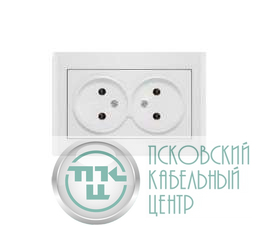 Розетка 2-м СП Бриллиант 16А IP20 без заземл. бел. UNIVersal 7947519
