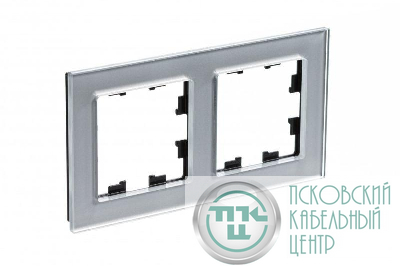 Рамка 2-м AtlasDesign Nature стекло алюм. SE ATN320302