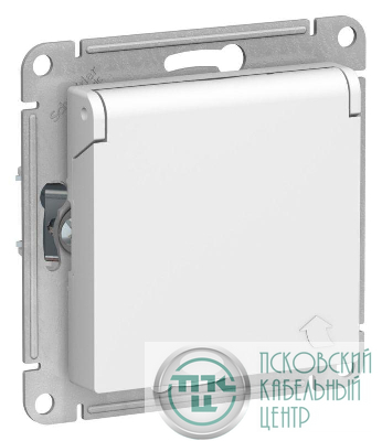 Розетка AtlasDesign 16А IP20 с заземл. защ. шторки с крышкой механизм лотос SE ATN001346