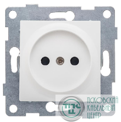 Розетка 1-м СП Ugra 16А 250В без заземл. защ. шторки механизм бел. GUSI С11Р2-001