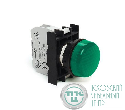 Арматура сигнальная для неоновой лампы (без лампы) зел. EMAS B030XY