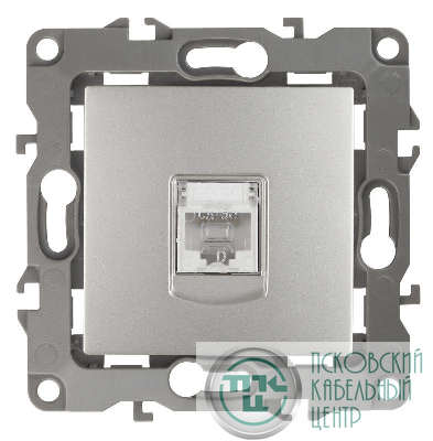Розетка компьютерная Эра12 12-3107-03 RJ45 алюм. Эра Б0014725