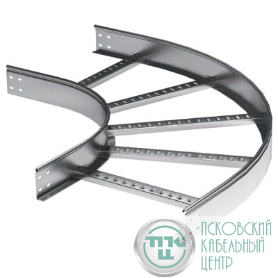 Угол горизонтальный 90град. 80х200 R-300 в компл. с крепежн. элемент. и соед. пластинами гор. оцинк. DKC LC8320KHDZ
