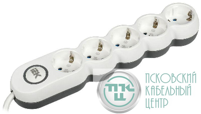 Удлинитель 5х3м с заземл. 16А IP20 Uno У05В 2P+PE 250В 3х1.5 IEK WYP53-16-05-03-ZK