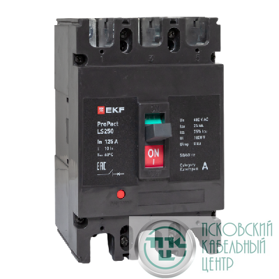 Выключатель автоматический 3п 125А 25кА LS250 ProPact EKF mccb-250-25-3-125-ls