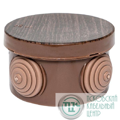Коробка распаячная КМР-040-038 с крышкой 65х40 4 мембранных ввода IP54 темн. дерево PROxima EKF plc-kmr-040-038-t