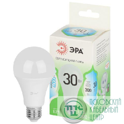 Лампа светодиодная GREEN LINE A65-30W-840-E27 GL 30Вт груша 4000К яркий свет бел. E27 Эра Б0067144