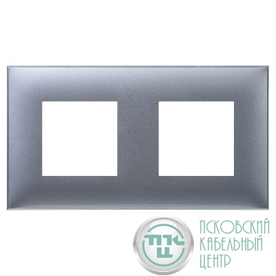 Рамка 2-м 4мод. Avanti "Закаленная сталь" DKC 4404904