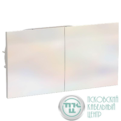 Розетка 2-м СП AtlasDesign 16А IP20 с заземл. защ. шторки со сдвижн. крышкой в сборе жемчуж. SE ATN000428