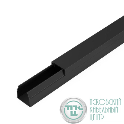 Кабель-канал 12х12 L2000 с двойн. замком черн. Промрукав PR03.0208
