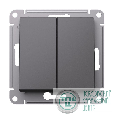 Переключатель перекрестный 2-кл. AtlasDesign 2хсх.7 10АХ механизм базальт SE ATN001473