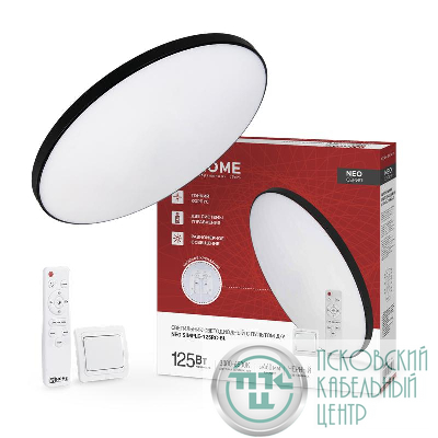 Светильник светодиодный NEO SIMPLE-125RC-BL 125Вт 3000-6500К 10000лм 230В 460х67мм с пультом ДУ черн. IN HOME 4690612060934