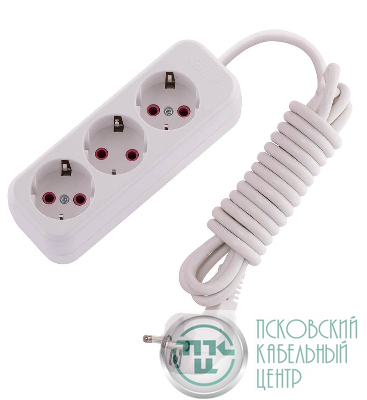Удлинитель 3х3м с заземл. 16А IP20 Lezard 720-0303-301