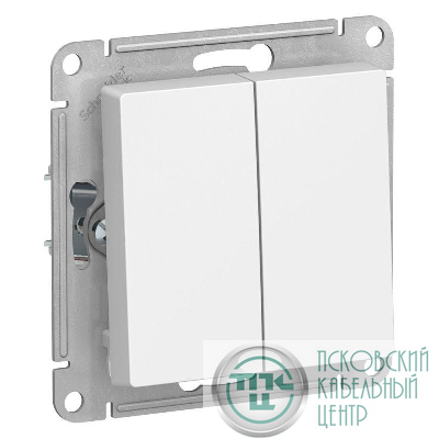 Выключатель 2-кл. СП AtlasDesign 10А IP20 (сх. 5) 10AX механизм бел. SE ATN000151