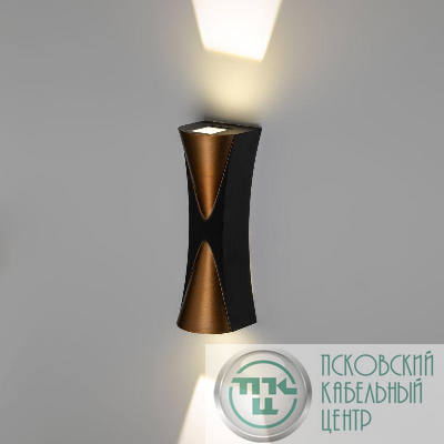 Светильник светодиодный WL43 BK+GD 6Вт 3500К для интерьера/фасадов IP54 черн./зол. Эра Б0054422
