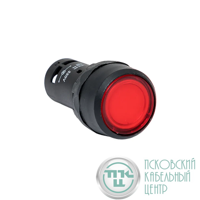 Кнопка с фиксацией с подсветкой OptiSignal Compact D22 С7-PHL-B410 красн. 1НО 24В AC/DC XB7NJ04B1 КЭАЗ 362111