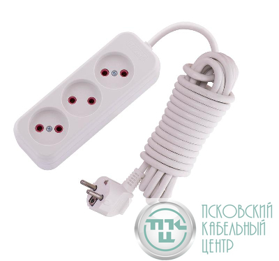Удлинитель 3х5м без заземл. 10А IP20 Lila LEZARD 720-0305-303