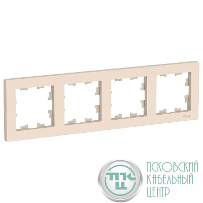 Рамка 4-м AtlasDesign универс. беж. SE ATN000204