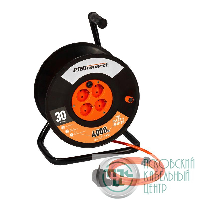 Удлинитель на катушке 4х30м с заземл. 16А IP20 Professional ПВС 3х2.5 PROCONNECT 11-7613