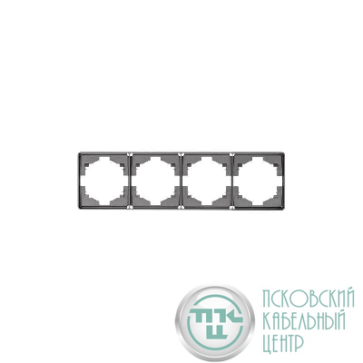 Рамка 4-м ROUND MIELE титан Kranz KR-78-0754-2