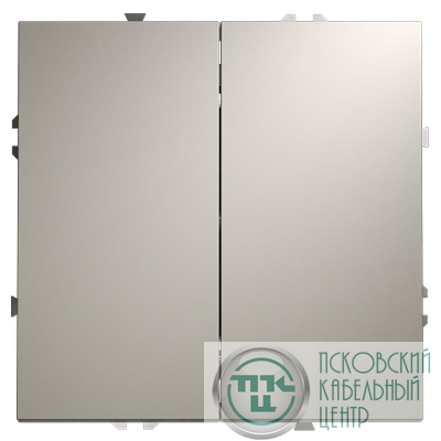 Переключатель проходной 2-кл. СП S70 10А механизм кашемир Voltum VLS020303