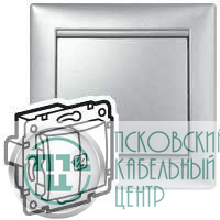 Выключатель 2-кл. СП Valena 10А IP31 с подсветкой механизм алюм. (DIY-упак.) IEK 694344
