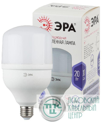 Лампа светодиодная высокомощная STD LED POWER T80-20W-6500-E27 20Вт T80 колокол 6500К холод. бел. E27 1600лм Эра Б0027011