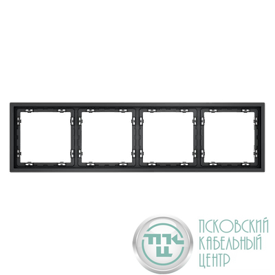 Рамка 4-м S70 пластик. графит Voltum VLS100407