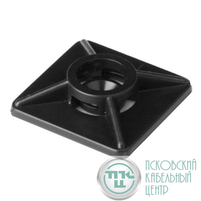 База монтажная самоклеящаяся для двух хомутов 19х19 черн. (уп.100шт) DKC 25469SR