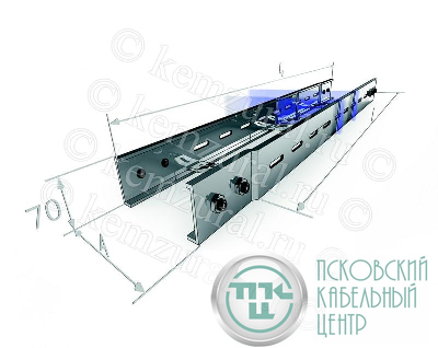 Лоток прямой НЛ40х5-П2.87(1.2мм)УТ1.5 КЭМЗ 440 400534 24