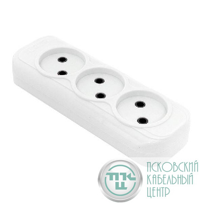 Колодка удлинителя 3-м без заземл. 10А Эксперт 2.2кВт EKF AKB10-3
