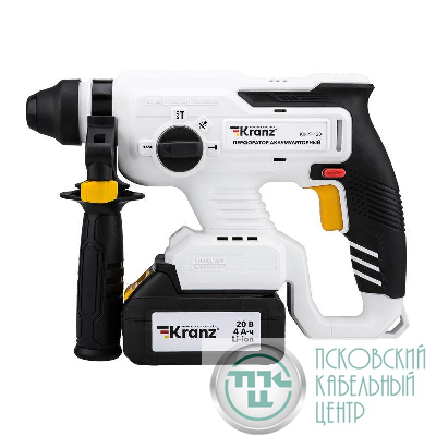 Перфоратор аккумуляторный SDS-plus 2.2Дж 1х4А.ч в кейсе Kranz KR-PT-120