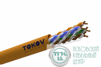 Кабель витая пара U/UTP 4х2х24AWG(0.52мм) кат.5E нг(А)-HF (LSZH) indoor Fluke tested 305м (м) PRO TOKOV ELECTRIC TKP-C06-U42-5E-RU-LSZH