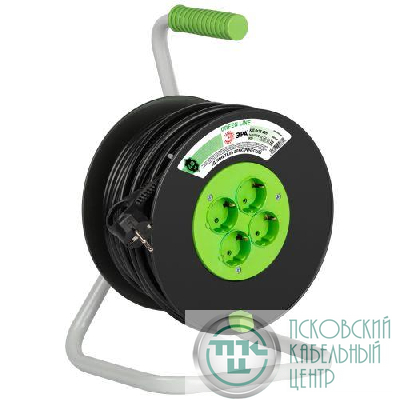 Удлинитель на пластик. катушке 4х40м с заземл. KAT-3x1.5-40m Greenline ПВС 3х1.5 Эра Б0065132