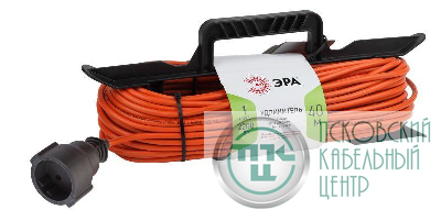 Удлинитель-шнур на рамке 1х40м без заземл. 10А IP20 UFx-1-2х1.0-40m ПВС 2х1 Эра Б0046824