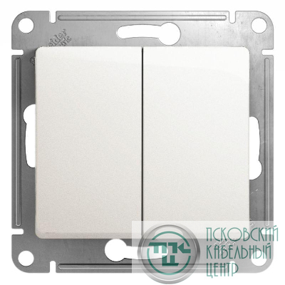 Переключатель проходной 2-кл. СП Glossa 10А IP20 (сх. 6/2) 10AX механизм перламутр SE GSL000665