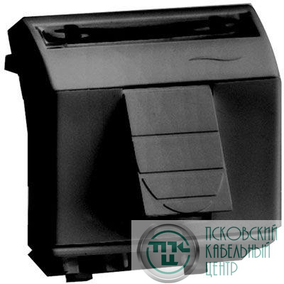 Розетка компьютерная 1-м СП 2мод. Brava RJ45 кат.5E черн. DKC 77642N