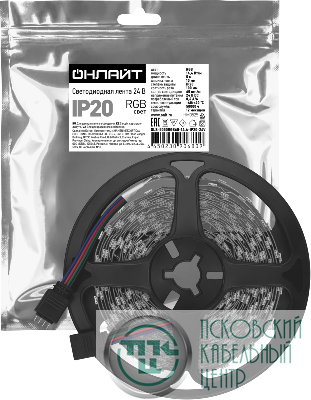 Лента светодиодная 90 680 OLS-5050RGB60-14.4-IP20-24V (уп.5м) ОНЛАЙТ 90680