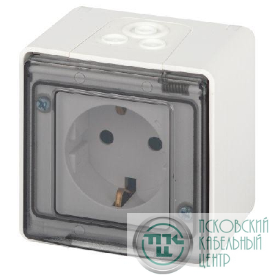 Розетка Эксперт 11-2501-01 2P+E IP55 16А-250В ОУ бел. Эра Б0063294