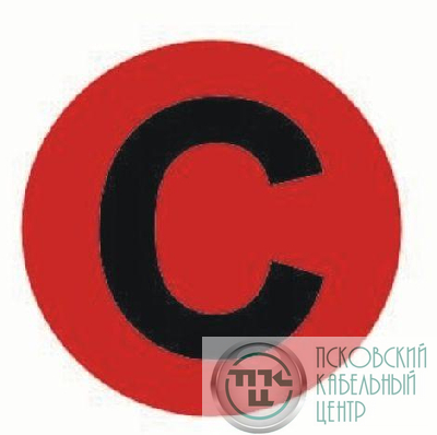 Наклейка "C" d20мм PROxima EKF an-2-9-2