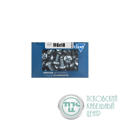 Винт с полукруглой головкой М6х10 DIN 7985 оцинк. (уп.100шт) Zitar 145369