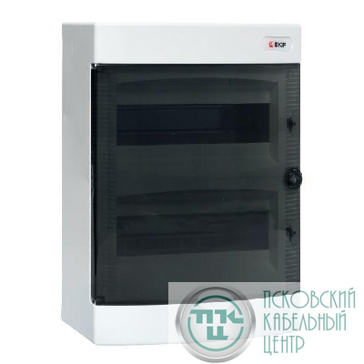 Щит распределительный навесной Unix 2х12мод. IP41 прозр. дверь PROxima EKF ux-2x12-n