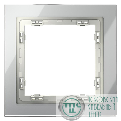 Рамка 1-м S70 стеклян. сталь Voltum VLS110105