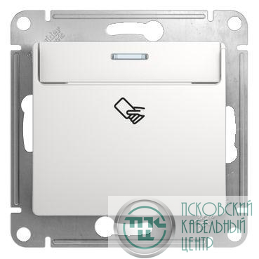 Выключатель карточный 1-кл. 1мод. СП Glossa 10А IP20 (сх. 6) механизм бел. SE GSL000169