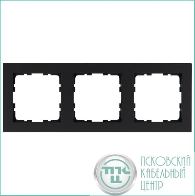 Рамка 3-м G-Classic черн. матов. soft touch Jasmart G1003PB