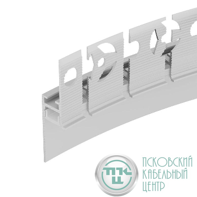 Профиль PLINTUS-FANTOM-BENT-H20-SIDE-2000 WHITE L2000 алюм. Arlight 043674(1)