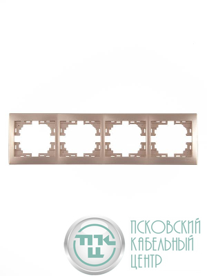 Рамка 4-м Mira горизонт. свет. корич. LEZARD 701-3100-149