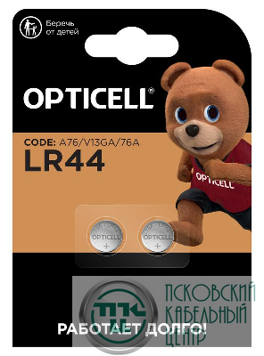 Элемент питания алкалиновый "таблетка" LR44/LR1154/AG13/G13 (блист.2шт) Specialty Opticell 5060006/6060006