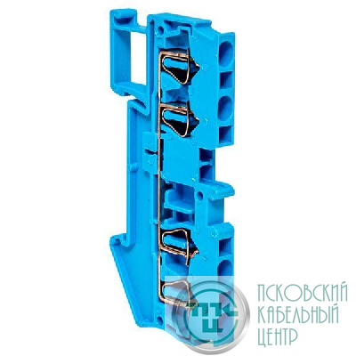 Колодка клеммная ST-2.5 28А 4 вывода пружинная син. PROxima EKF plc-jxb-st-2.5-4-blue